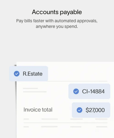 Accounts payable: Pay bills faster with automated approval, anywhere you spend.