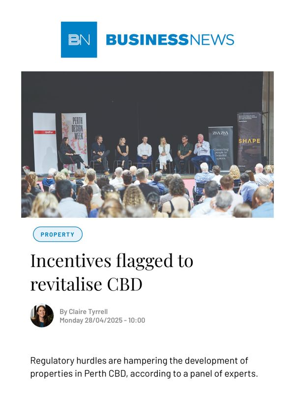 MEDIA  28.04.25: Incentives flagged to revitalise CBD