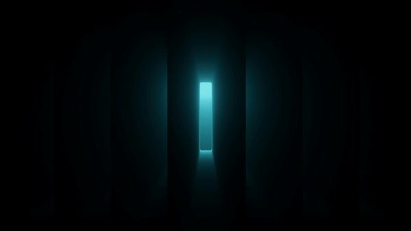 "A high-contrast, minimalist photograph of a single beam of light illuminating a small focal point in a vast, dark, quiet room."