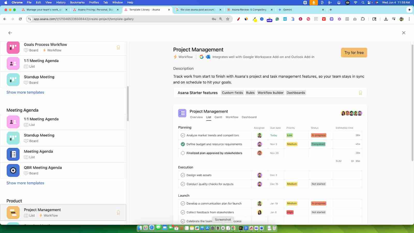 asana strategic planning