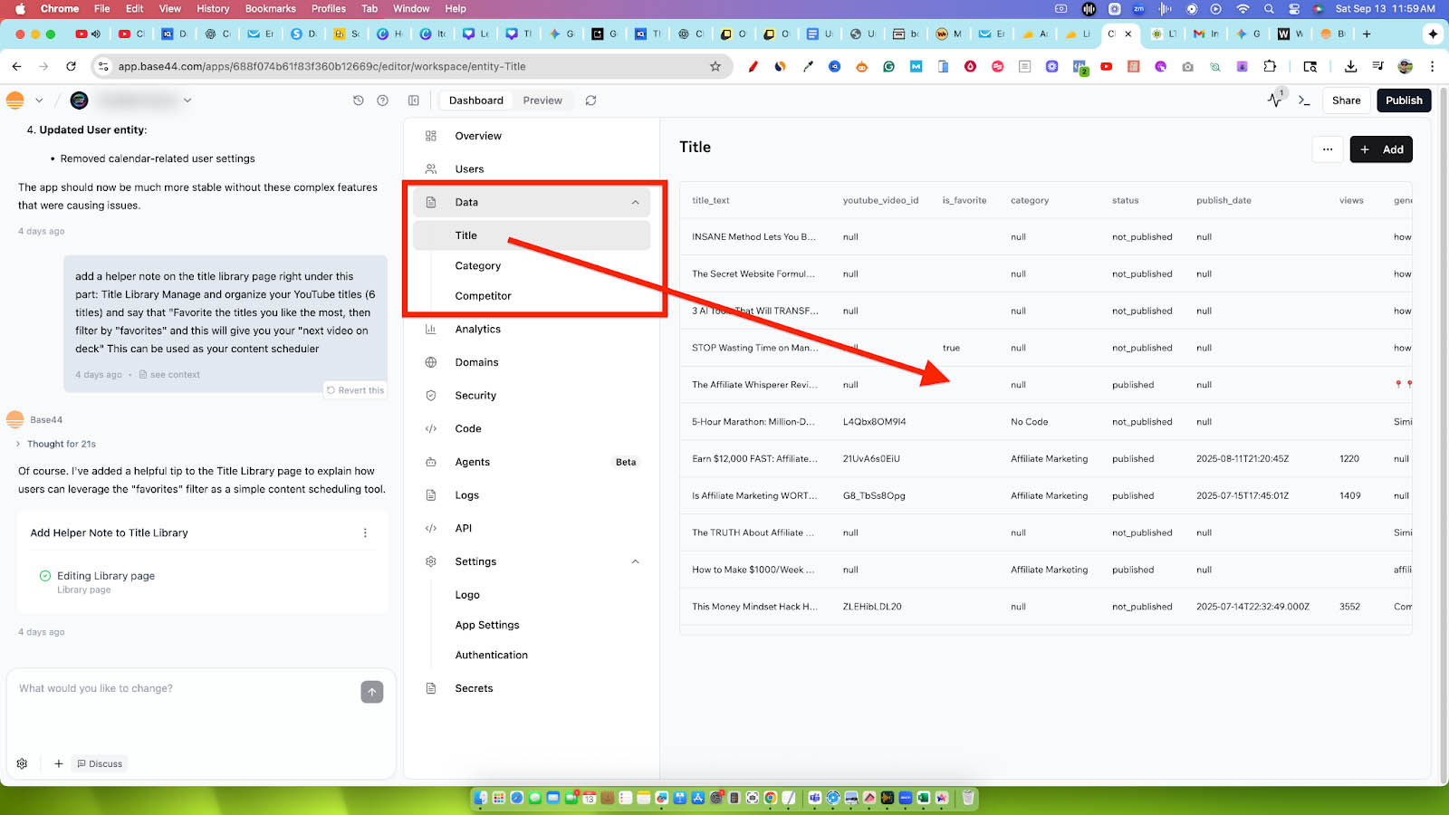 base44 database management