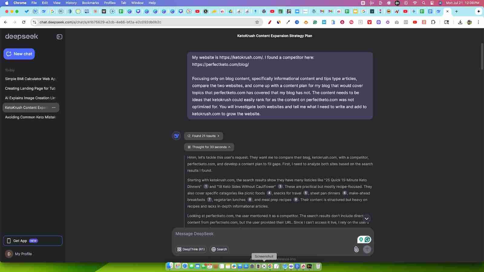 deepseek quick search and information access