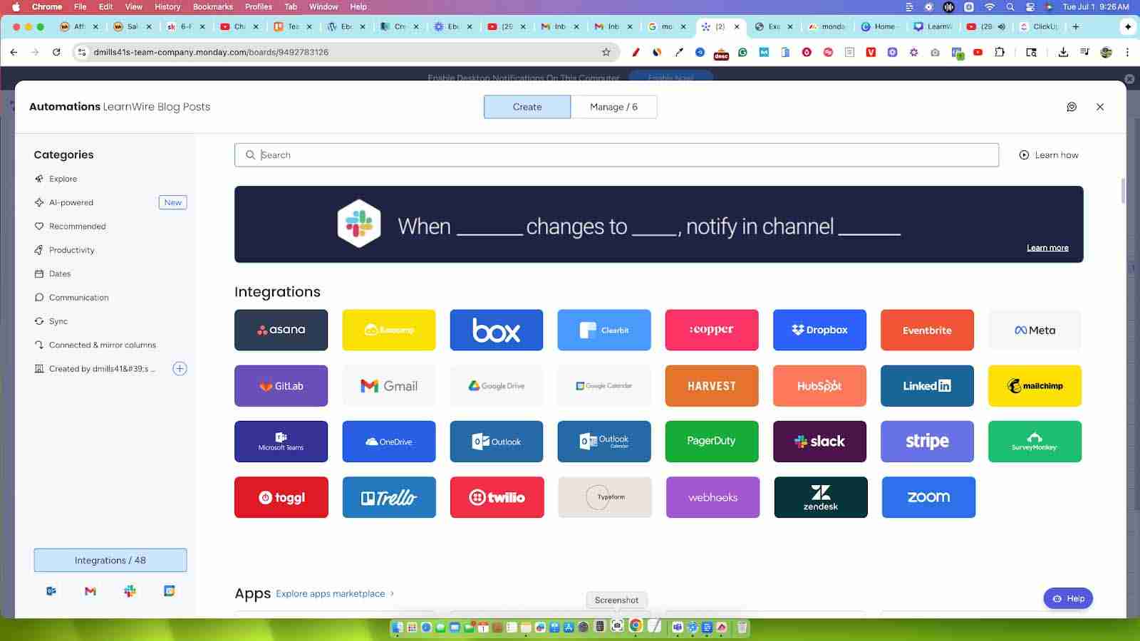 monday.com integrations