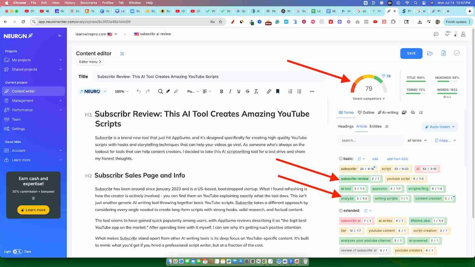 neurowriter seo content optimization