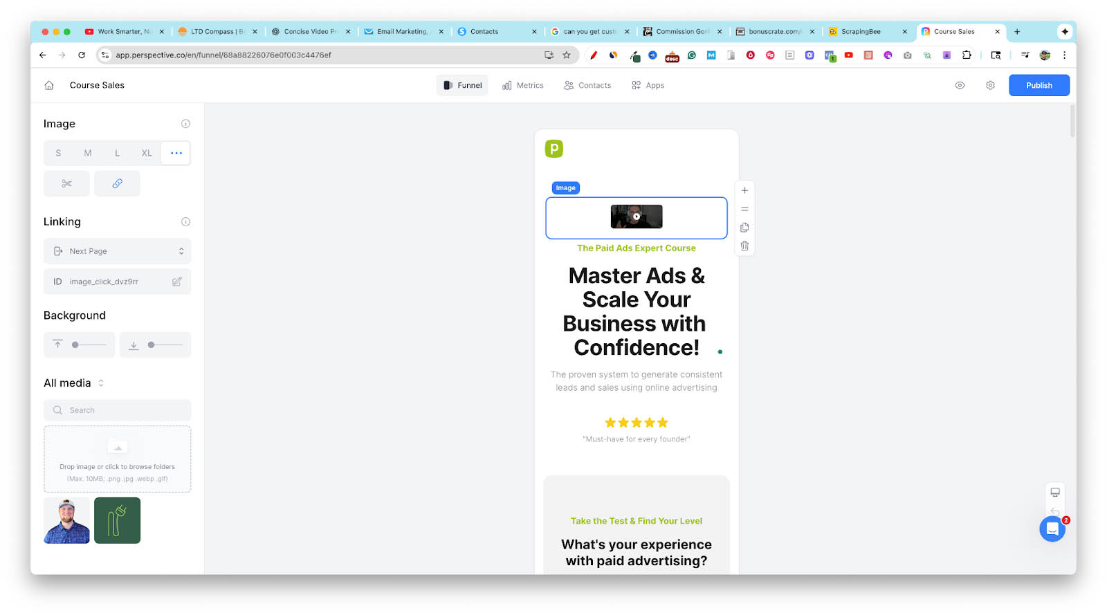 perspective funnels mobile first builder