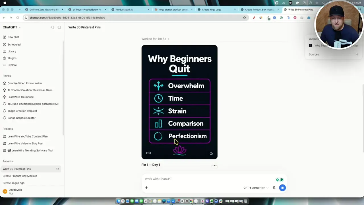 Pinterest pin graphic listing reasons beginners quit a yoga routine