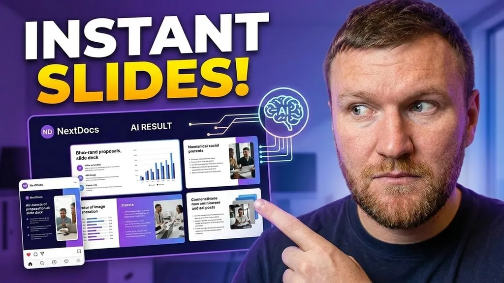 video thumbnail for 'This AI Built My Slides + Social Posts (NextDocs AI Review)'