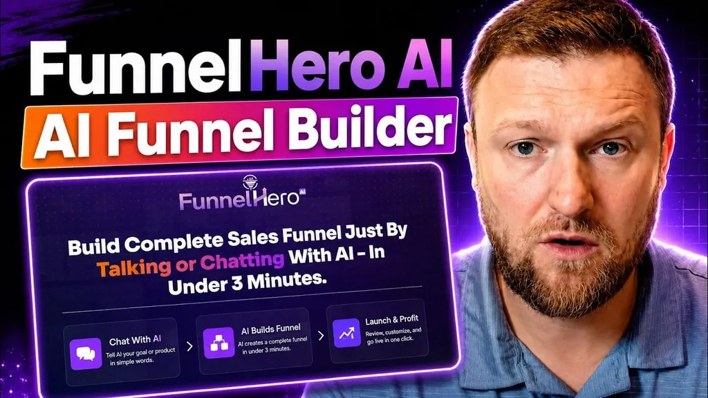 video thumbnail for 'Build Your First Funnel Today – No Skills Required (FunnelHero AI Review)'