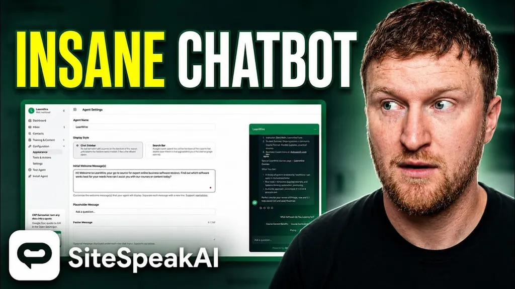 video thumbnail for 'SiteSpeakAI Review: Best Website Chatbot I've Ever Tested'