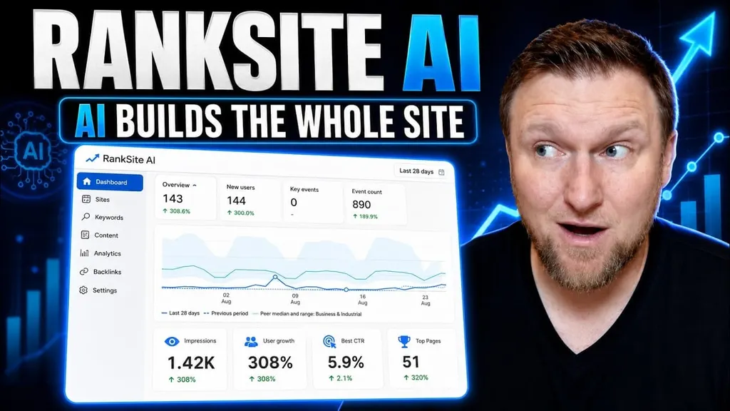 video thumbnail for 'RankSite AI Review: Build & Rank Websites in Minutes'