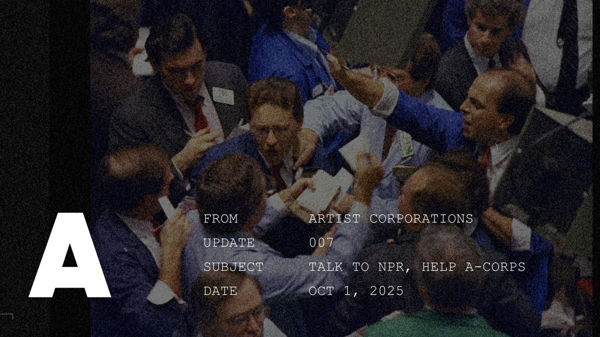 Talk to NPR, help A-Corps