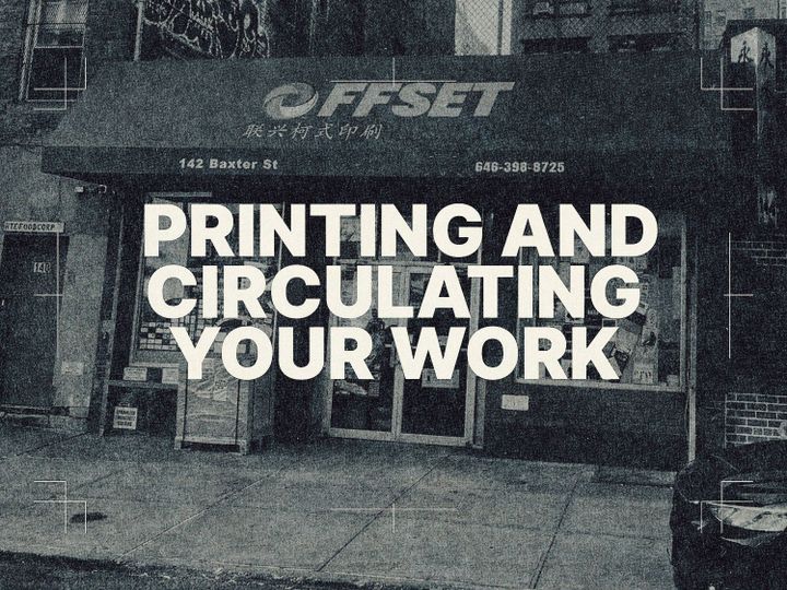 Tips for printing and circulating your work