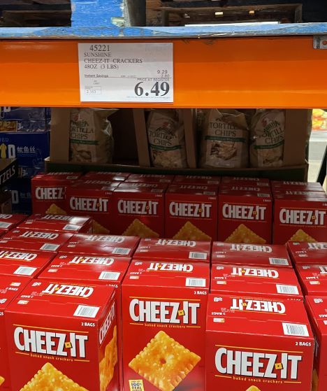 CheezIt Crackers at Costco 