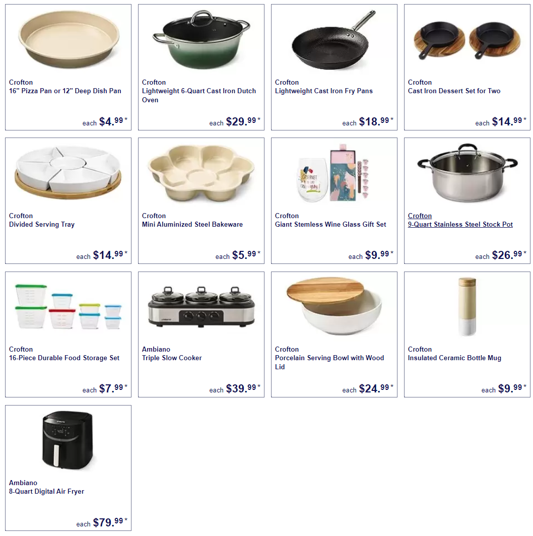 Kitchen items, lightweight cast iron skillets.