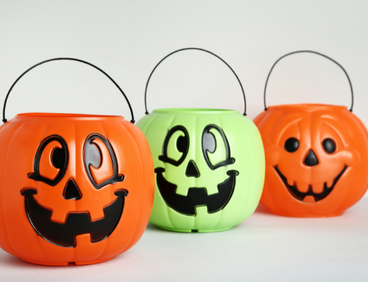 Halloween candy buckets