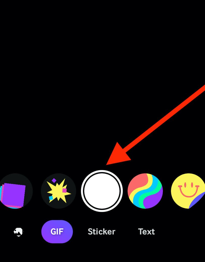 Screenshot of the Giphy mobile app showing how to create a GIF