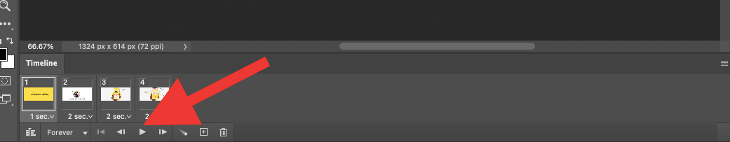Screenshot of Adobe Photoshop GIF creator