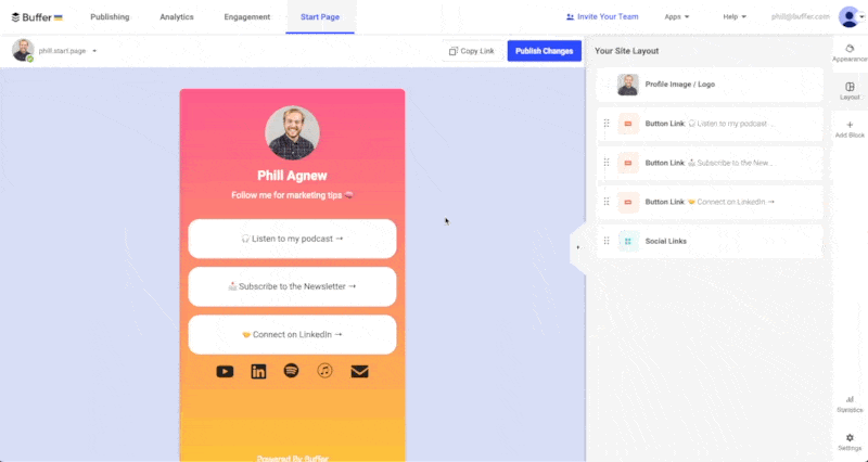 Adding an Updates Feed to a Start Page
