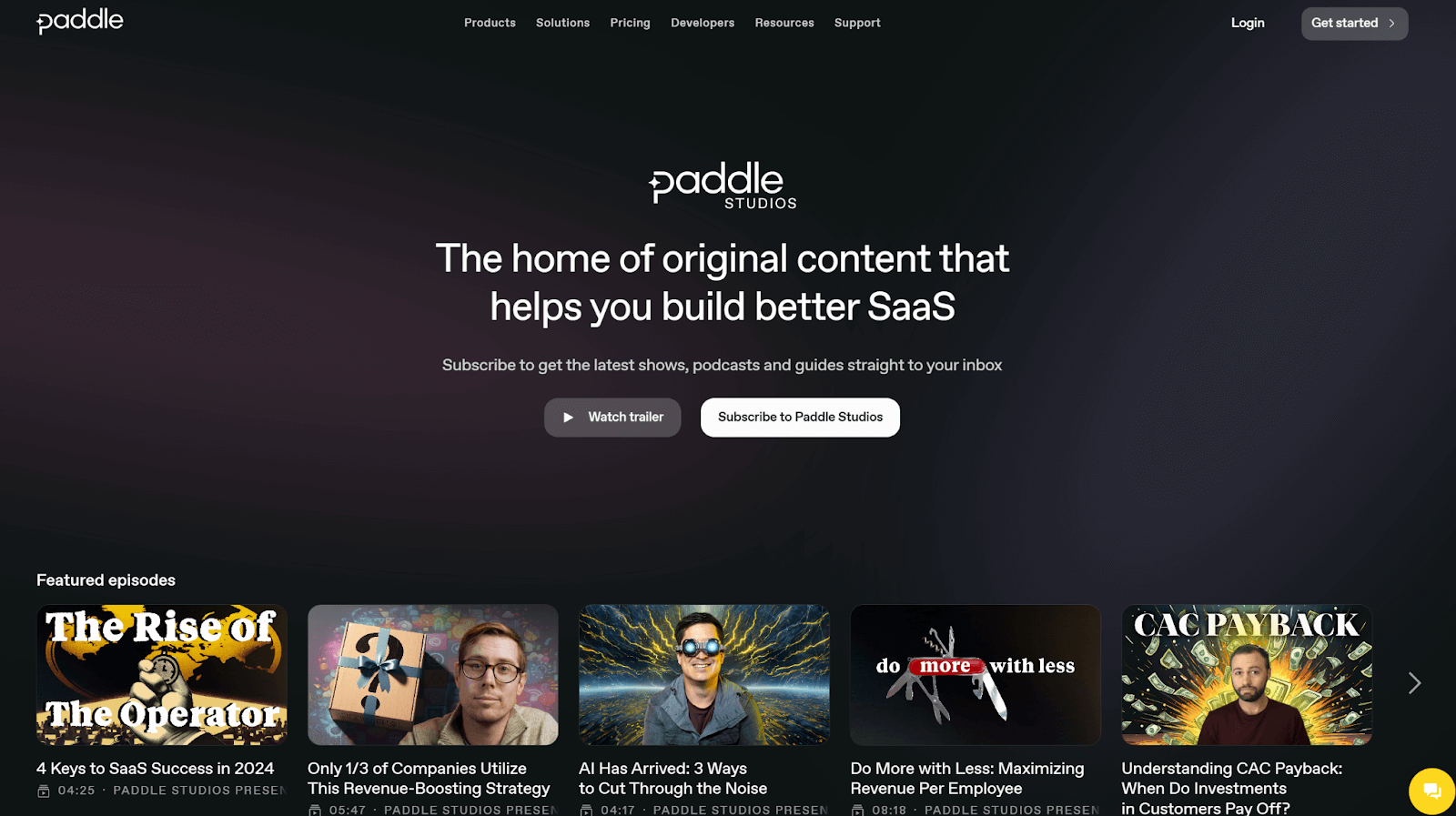 A screenshot of good b2b content from paddle