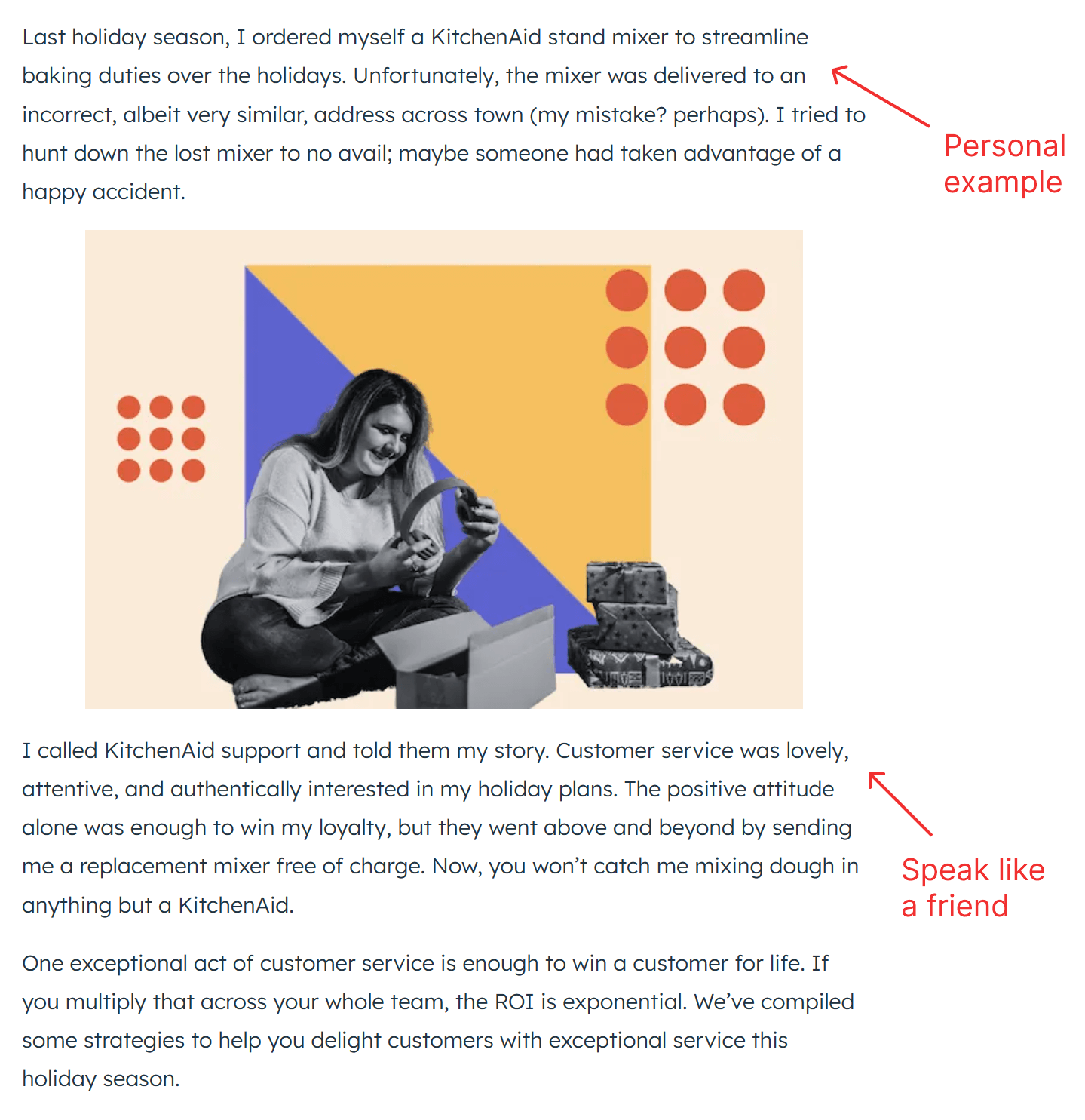 A screenshot of good b2b content from husbpot