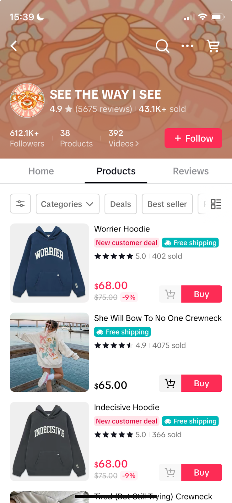 See The Way I See's TikTok Shop