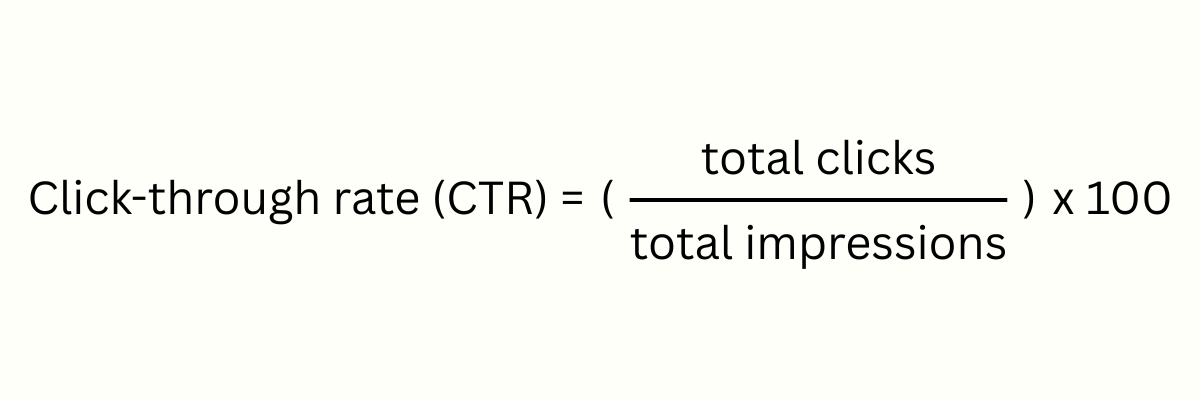 the formula to calculate CTR