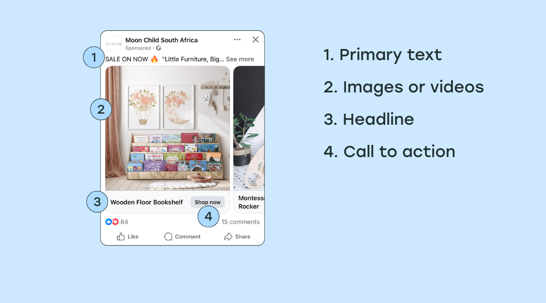 an example of a facebook carousel ad
