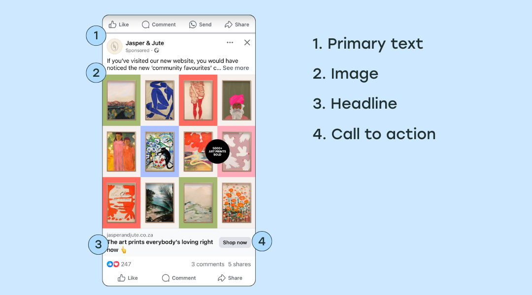 an example of a facebook single-image ad