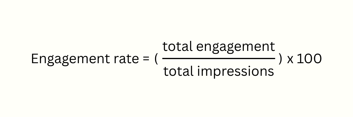 the formula to calculate engagement rate