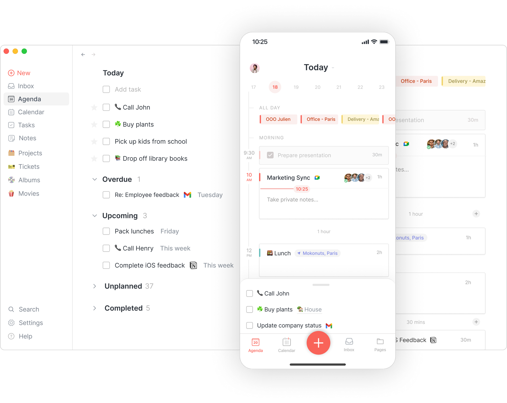 screenshot of productivity tool routine