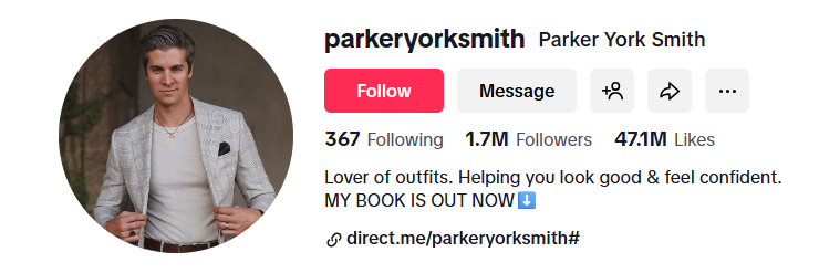 TikTok profile example showing optimized bio focused on audience value and niche positioning to get more followers on TikTok.