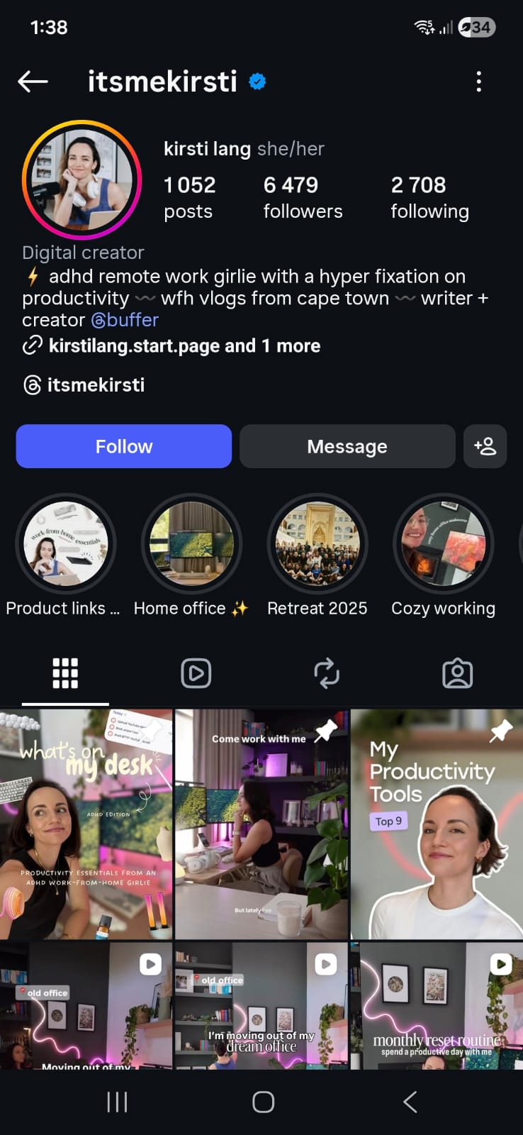 Instagram stories highlights section on profile showing saved story collections and Instagram stories interface with featured content thumbnails