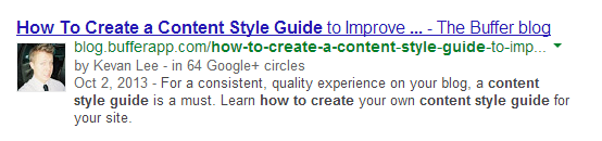 Google authorship rich snippet Kevan Lee