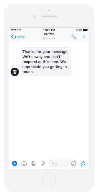 Facebook Page automated response Facebook Page automated response