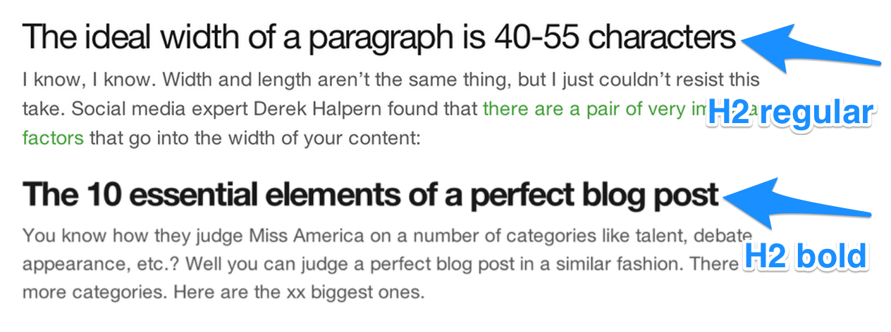 Headline comparisons