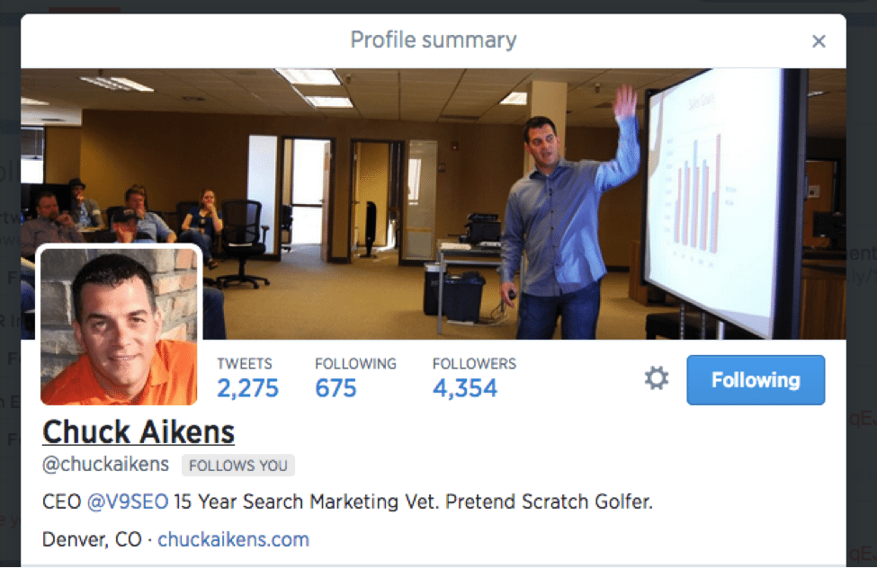 Chuck Aikens profile summary