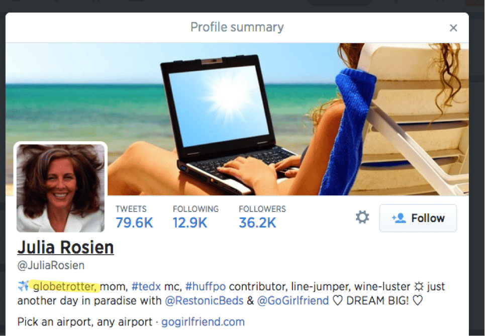 Julia Rosien Twitter profil