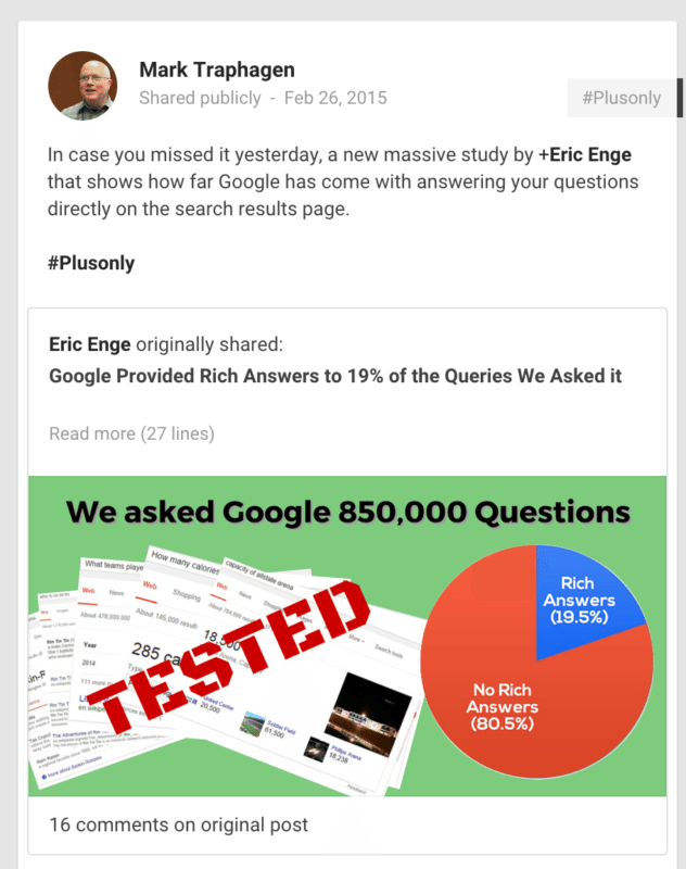 google+ example