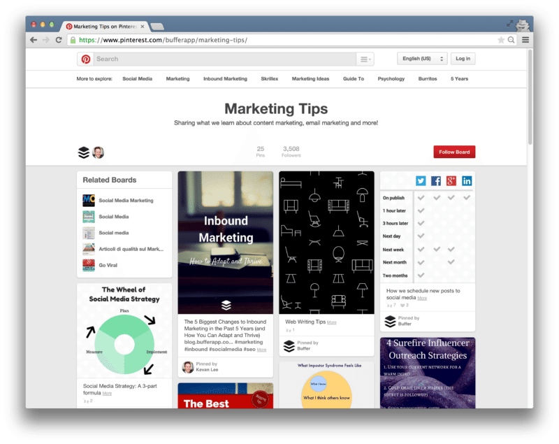 buffer pinterest board