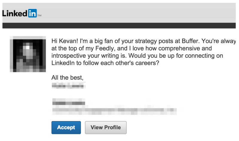 kevan request linkedin