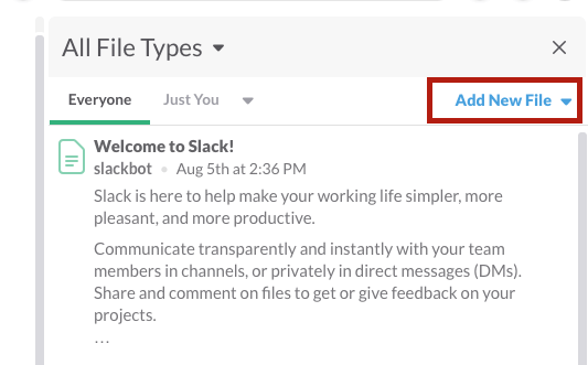 Slack add files