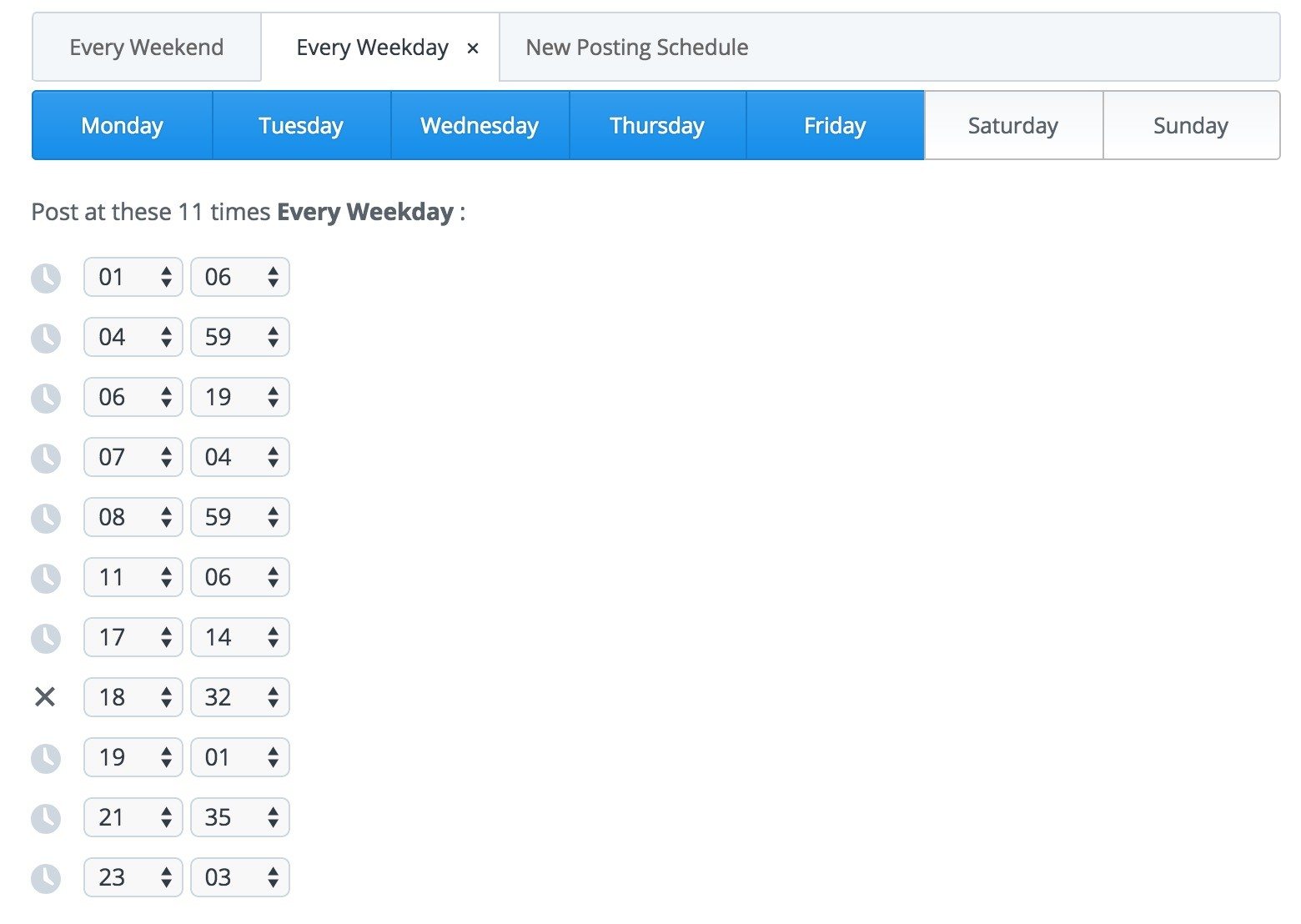 Buffer Twitter schedule 2