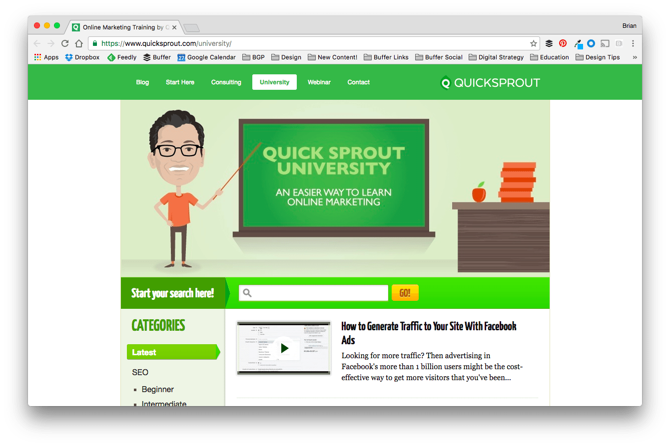 QuickSprout University