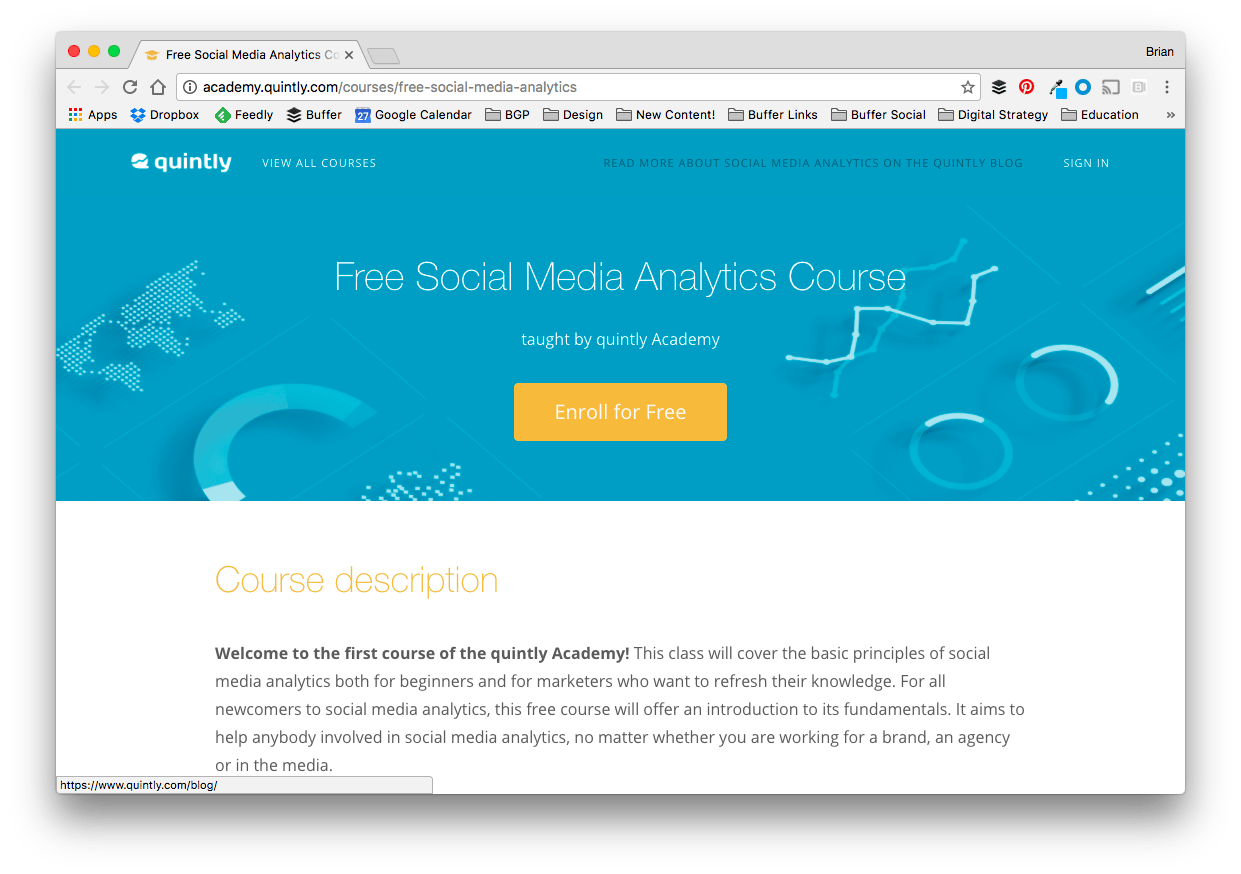 Free Social Media Analytics Course