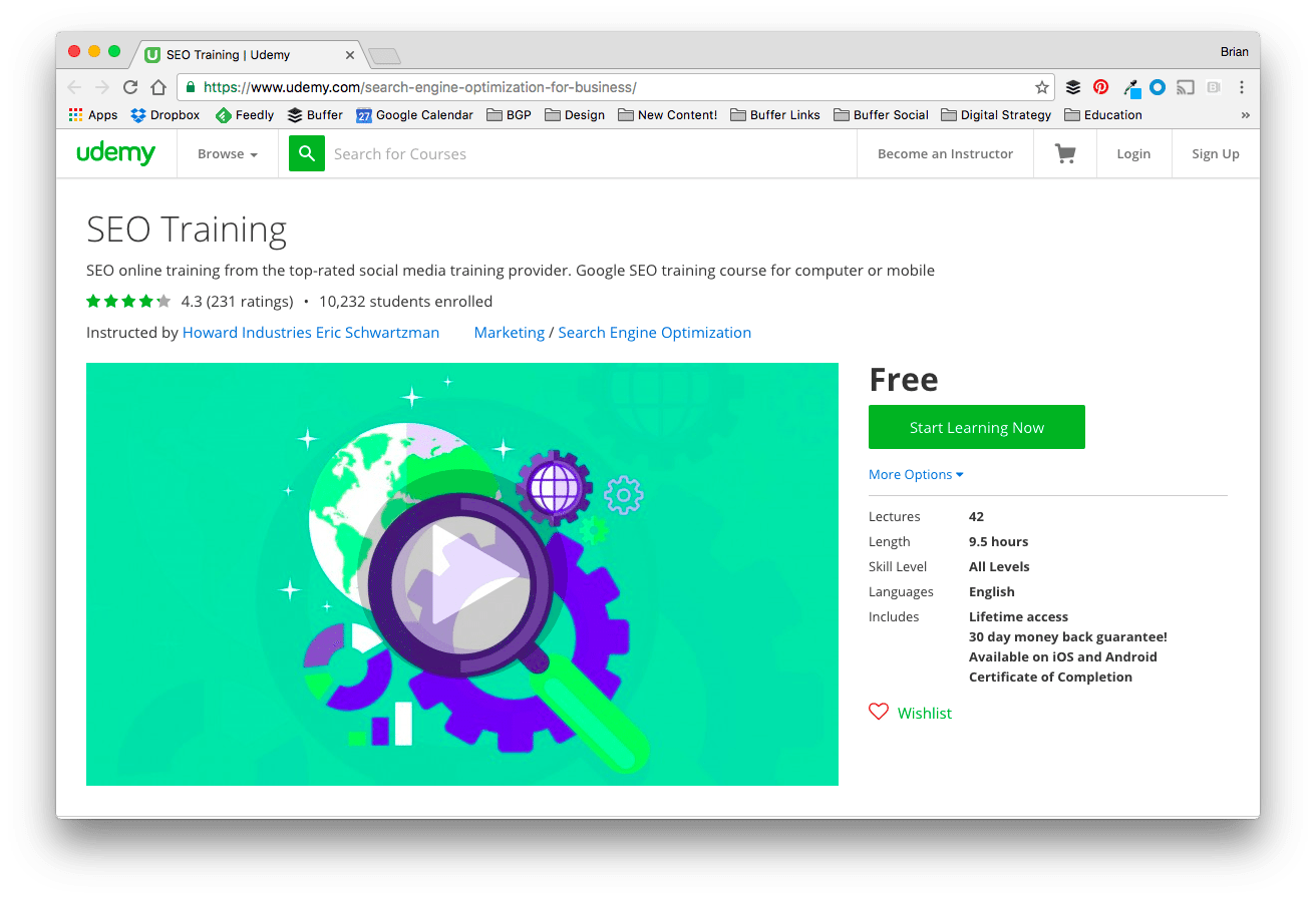 SEO Training, free marketing courses