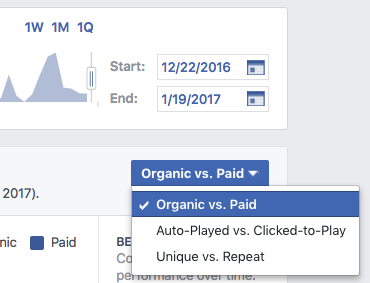 Facebook video metrics options Facebook video metrics options