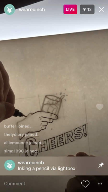 Instagram live video example Instagram live video example