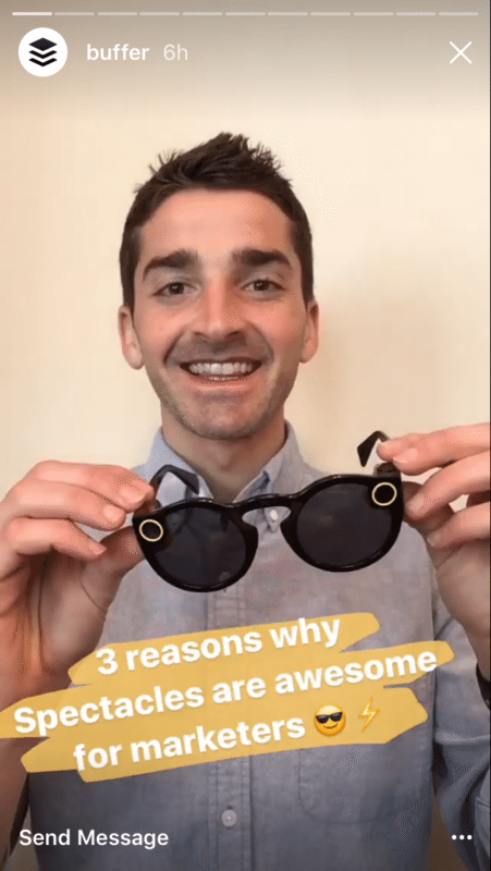 Instagram Stories example Instagram Stories example