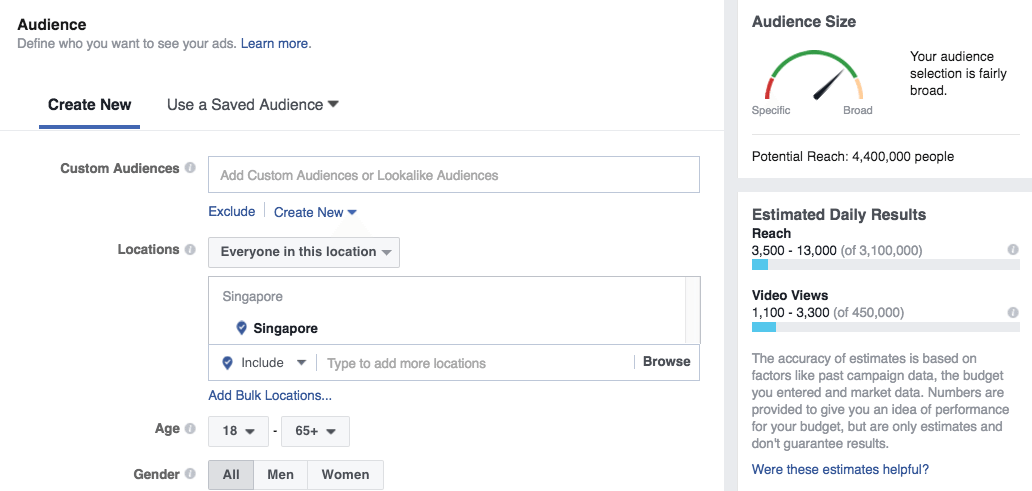 Set your audience, ad placements, and budget Set your audience, ad placements, and budget
