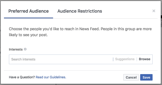 Set preferred audience Set preferred audience